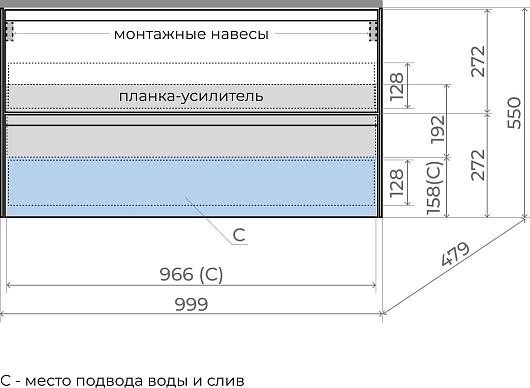 Фото тумба под раковину style line лима 100 см лс-00002352