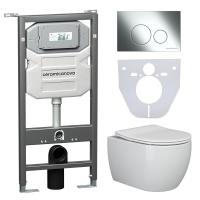 Унитаз с инсталляцией Сет 4 в 1 Ceramicanova CN3001_1001CH_1000