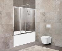 Шторка на ванну BelBagno UNIQUE-VF-2-150/180-140-C-Cr 150 см