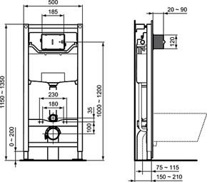 Фото унитаз с инсталяцией ideal standard tesi aquablade t386801