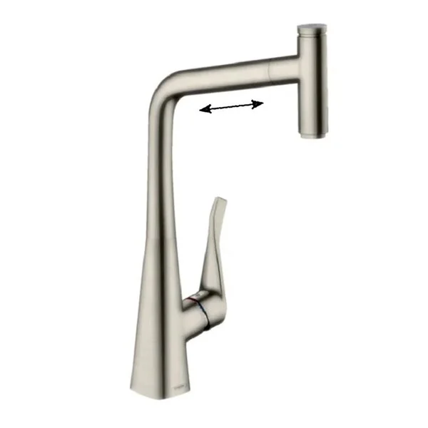 Фото смеситель для кухонной мойки hansgrohe metris select 73803800