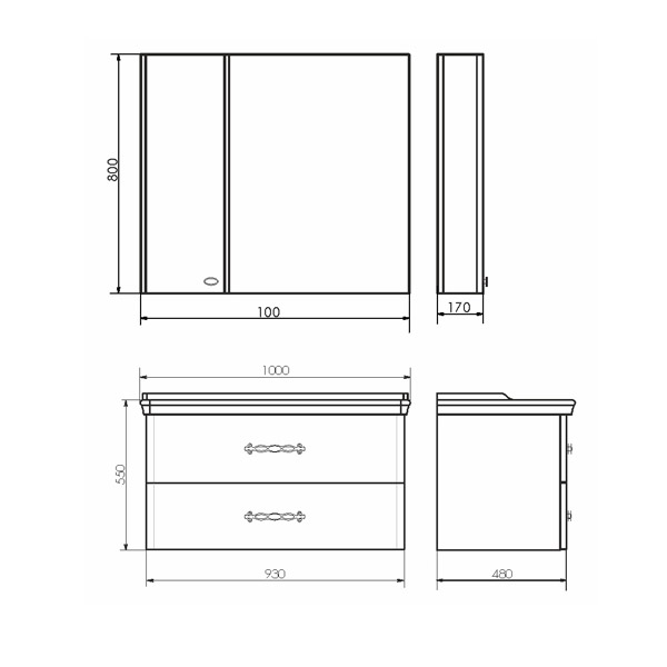 Фото зеркало comforty неаполь 100 см 4139023