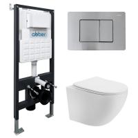 Унитаз с инсталляцией Abber Bequem AC1100T-AC0105-AC0120MCH