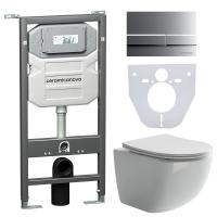 Унитаз с инсталляцией Сет 4 в 1 Ceramicanova CN3009_1002M_1000