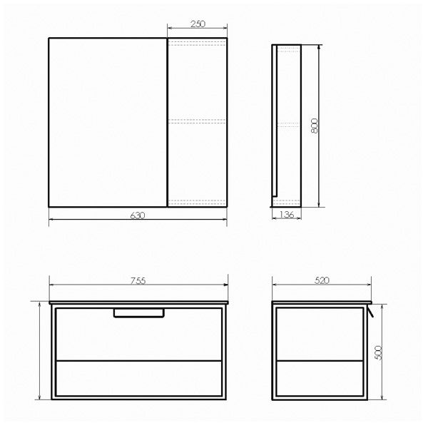 Фото тумба с раковиной comforty бонн 75 см 00-00001936