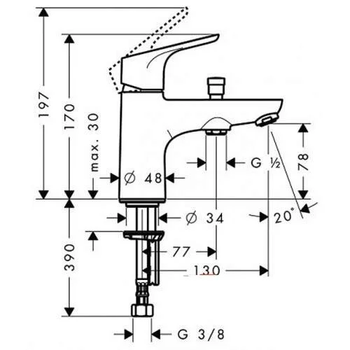 Фото смеситель для ванны hansgrohe focus 31938000