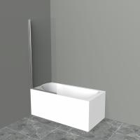 Шторка на ванну BelBagno UNO-V-1-75/150-C-Cr 75 см