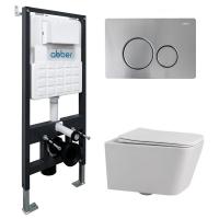 Унитаз с инсталляцией Abber Rechteck AC1201-AC0105-AC0121MCH