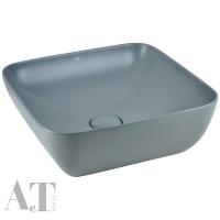 Раковина накладная AeT Elite Round Square 43 см, цвет: серый матовый L602T0R0V0116