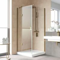 Душевое ограждение Vegas Glass AFP-Fis LUX 90*80 05 01 L профиль бронза, стекло прозрачное