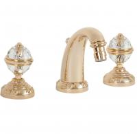 Смеситель для биде на 3 отверстия Migliore Cristalia New, цвет: золото (ручки Swarovski) 27180