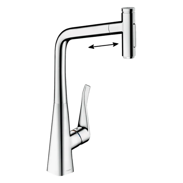 Фото смеситель для кухонной мойки hansgrohe metris select 73820000