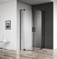 Душевое ограждение Cezares Slider SLIDER-R-2-80/90-C-NERO 80 см