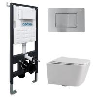 Унитаз с инсталляцией Abber Rechteck AC1201-AC0105-AC0120MCH