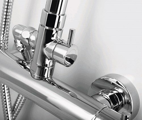 Фото душевая стойка wasserkraft a13302 thermo, цвет: хром