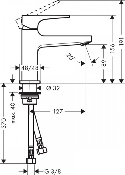 Фото смеситель для раковины hansgrohe metropol 32500990