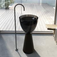 Раковина напольная Abber Kristall 45 см AT2703Onyx-Black
