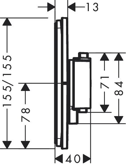 Фото термостатический смеситель для душа hansgrohe shower select comfort e 15575700