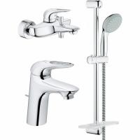 Набор смесителей с душевым гарнитуром Grohe Eurostyle New 124416 3 в 1