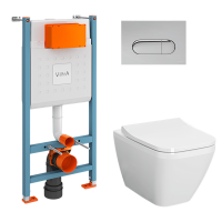 Унитаз с инсталляцией Vitra Integra Square 9856B003-7207