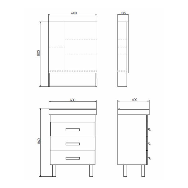 Фото тумба с раковиной comforty никосия 60 см 00-00011160