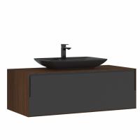 Тумба с раковиной Orka Craft 120 см, цвет: орех/антрацит 5001127