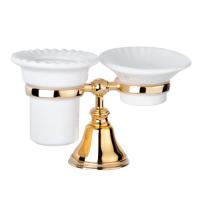 Стакан и мыльница настольные TW collection Harmony TWHA141oro
