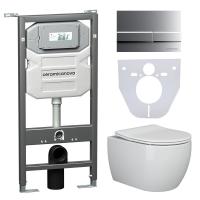 Унитаз с инсталляцией Сет 4 в 1 Ceramicanova CN3001_1002M_1000