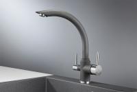 Смеситель для кухни Granula 2304, ГРАФИТ