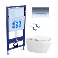 Унитаз с инсталляцией Акватек Лея SET AQUATEK ЛЕЯ cm-017 4в1