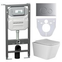 Унитаз с инсталляцией Сет 4 в 1 Ceramicanova CN3007_1001M_1000