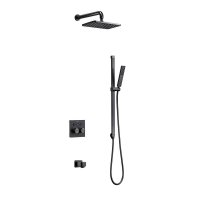 Душевой набор со встроенным смесителем и верхним душем Black&White U7567GM