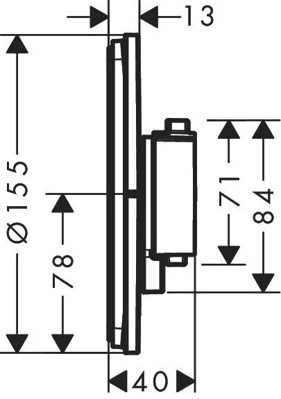 Фото термостатический смеситель для душа hansgrohe shower select comfort s 15562700