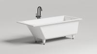 Ванна из искусственного камня Salini Cascata Kit 180x80 см 104523M матовая