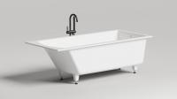 Ванна из искусственного камня Salini Cascata 180x80 см 104213M матовая