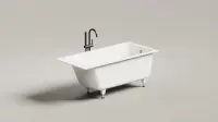 Ванна из искусственного камня Salini Cascata Kit 150x70 см 105012M матовая