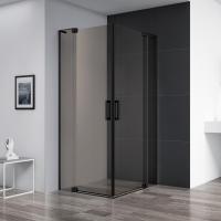 Душевое ограждение Cezares SLIDER-A-2-100/110-BR-NERO 100x100 см