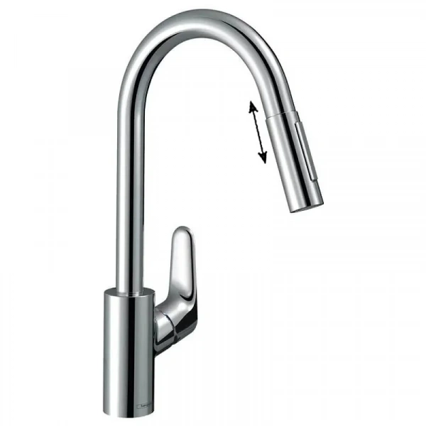Фото смеситель для кухонной мойки hansgrohe focus 73895000