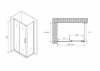 Фото душевое ограждение abber schwarzer diamant 170x85 см ag30170b-s85b
