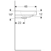 Фото раковина подвесная geberit smyle square 120 см 500.253.01.1