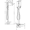 Фото напольный смеситель для ванны hansgrohe tecturis s 73440700