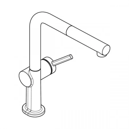 Фото смеситель для кухонной мойки hansgrohe talis 72808340