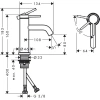 Фото смеситель для раковины hansgrohe tecturis s 73301700