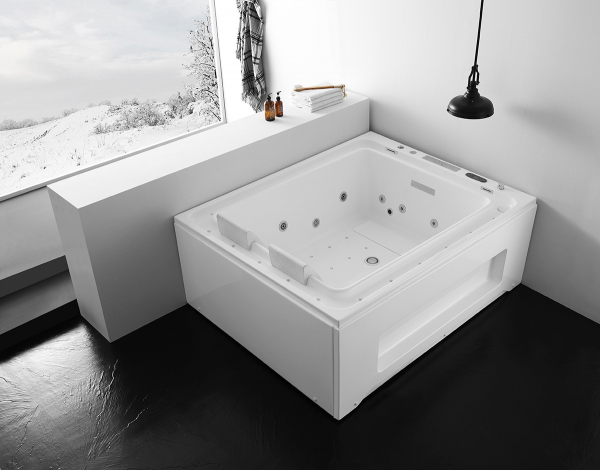 Фото акриловая ванна gemy g9268 k 185x150 см