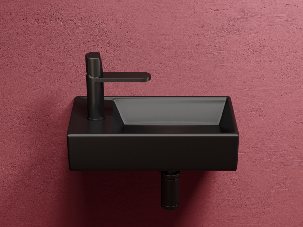 Фото раковина подвесная ceramicanova element 41.7 см, цвет: черный cn6051rmb