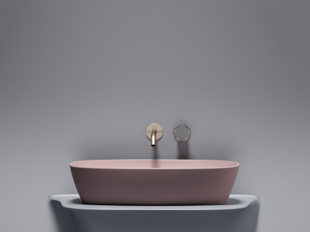 Фото раковина накладная ceramicanova element 60 см, цвет: розовый cn6049mp