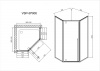 Фото душевое ограждение vincea penta 90x90 см  vsp-3p900clb