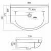 Фото раковина style line santek эльбрус 80 см лс-00000151