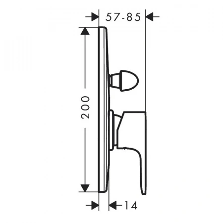 Фото смеситель для душа hansgrohe rebris e 72458670
