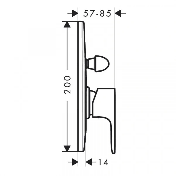 Фото смеситель для душа hansgrohe rebris e 72458000